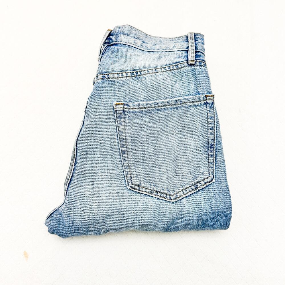 Frame Le Original Skinny Pomdale LOJSK207 Ripped Light Wash Denim Jeans Size 27